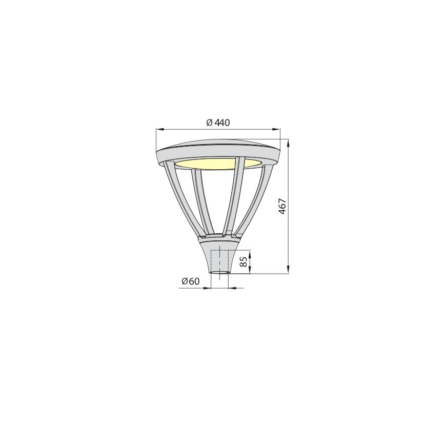 Udendørs LED lampe PARK PLUS LED/60W/230V 4000K