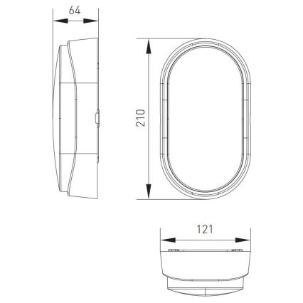 Udendørs LED loftlampe LED/12W/230V 3000/4000/6500K IP65 hvid