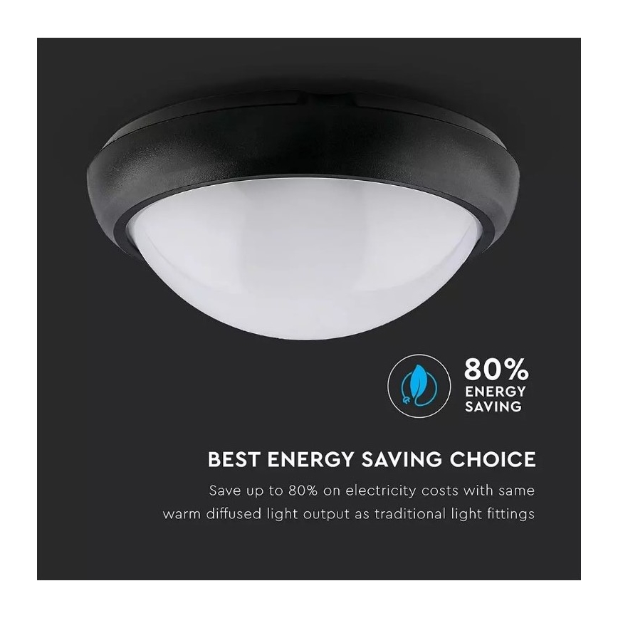 Udendørs LED loftlampe LED/12W/230V IP54