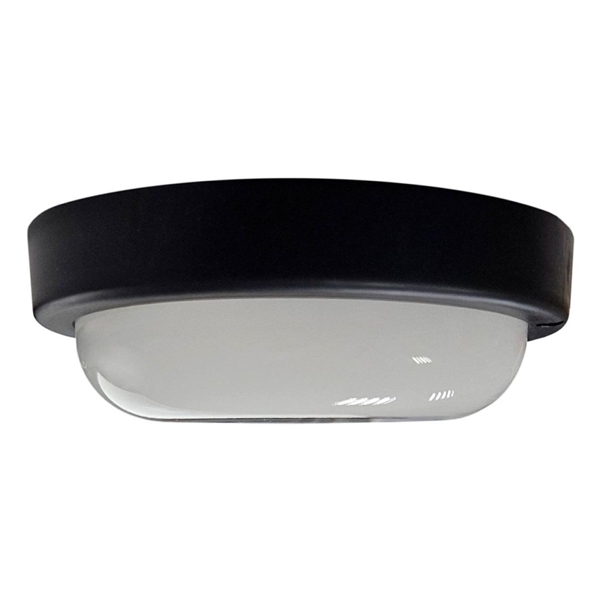 Udendørs LED loftlampe LED/15W/230V 4200K diameter 15,5 cm IP64 sort