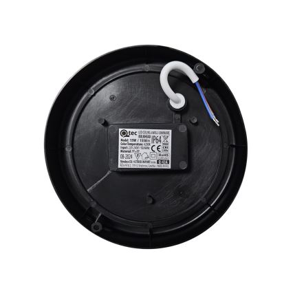 Udendørs LED loftlampe LED/15W/230V 4200K diameter 15,5 cm IP64 sort