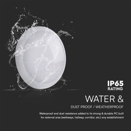 Udendørs LED loftlampe LED/8W/16W/20W/230V IP65 3000/4000/6500K