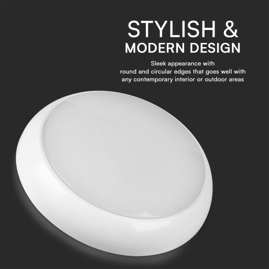 Udendørs LED loftlampe LED/8W/16W/20W/230V IP65 3000/4000/6500K