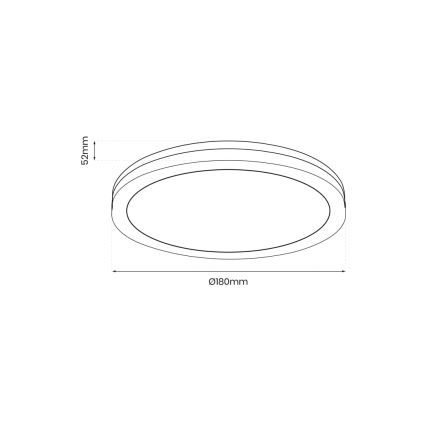 Udendørs LED loftlampe MARLON LED/12W/230V 4000K IP54 sort