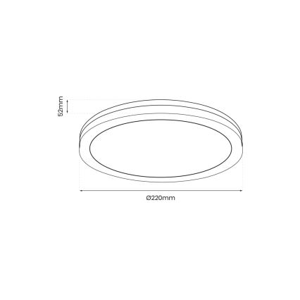 Udendørs LED loftlampe MARLON LED/18W/230V 4000K IP54 sort