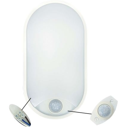 Udendørs LED loftlampe med sensor LED/14W/230V IP54 hvid
