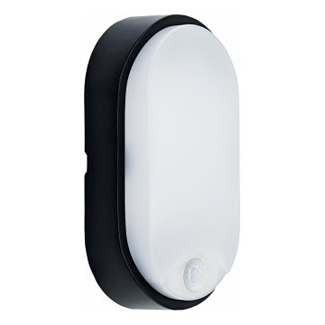 Udendørs LED loftlampe med sensor LED/14W/230V IP54 sort