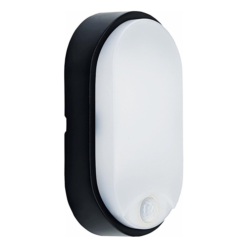 Udendørs LED loftlampe med sensor LED/14W/230V IP54 sort