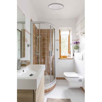 Udendørs LED loftlampe med sensor RENO LED/16W/230V IP66 hvid