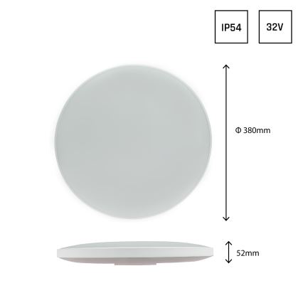 Udendørs LED loftlampe NYMPHEA LED/32W/230V IP54 3000K