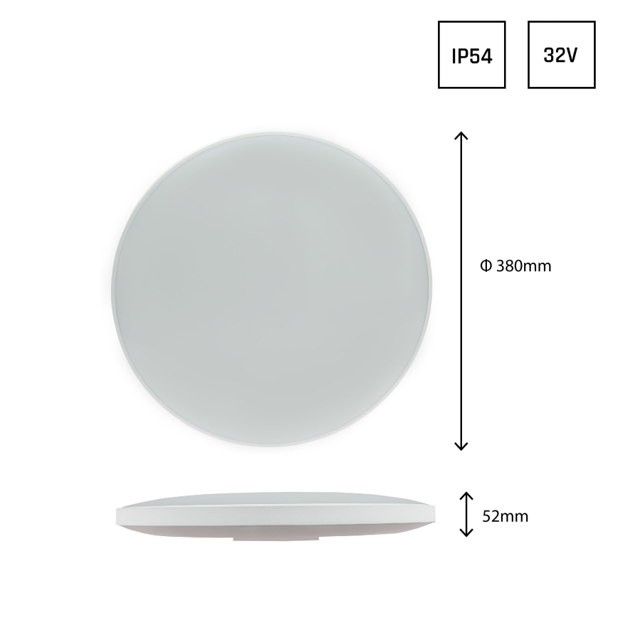 Udendørs LED loftlampe NYMPHEA LED/32W/230V IP54 3000K