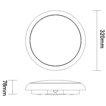 LED Dæmpbar udendørs loft lys STROPY LED/12/15/18/22W/230V 3000/4000/6000K IP65 sort