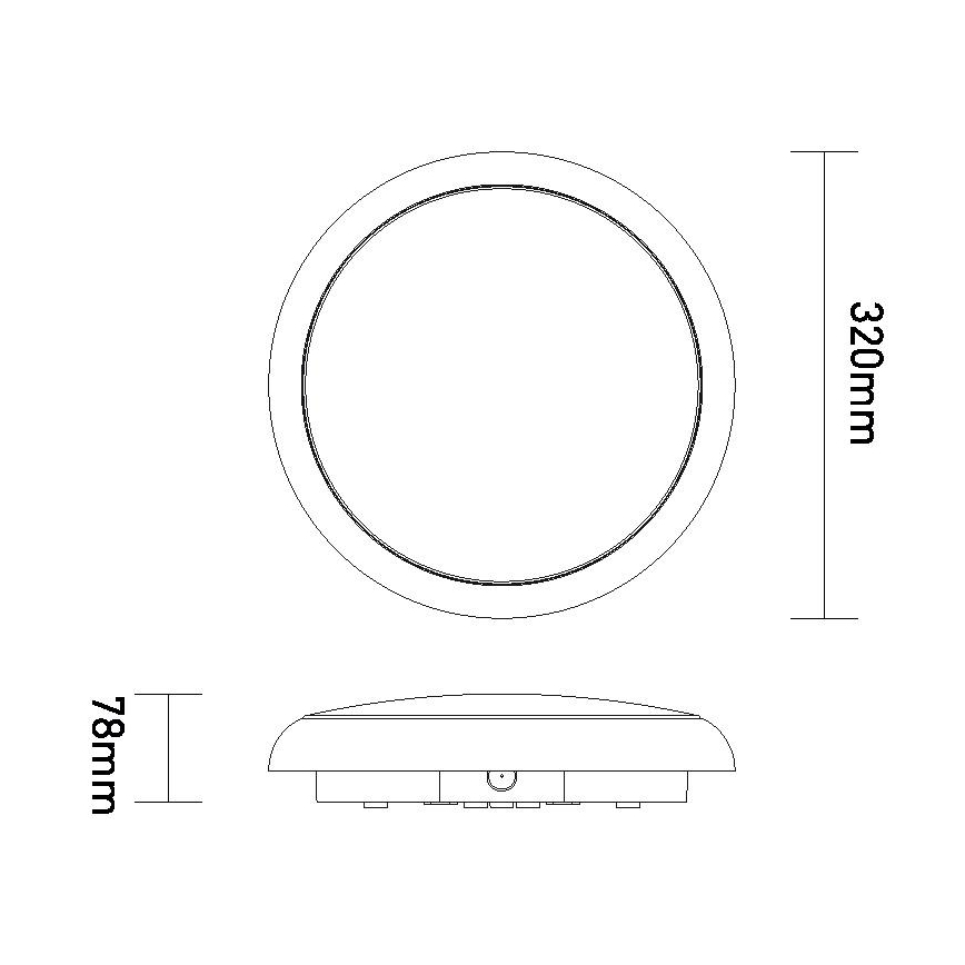 LED Dæmpbar udendørs loft lys STROPY LED/12/15/18/22W/230V 3000/4000/6000K IP65 sort
