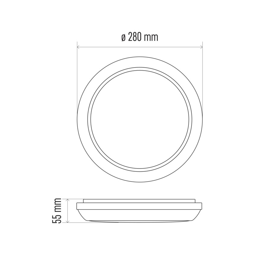 Udendørs LED loftslampe DORI LED/24W/230V IP54 rund