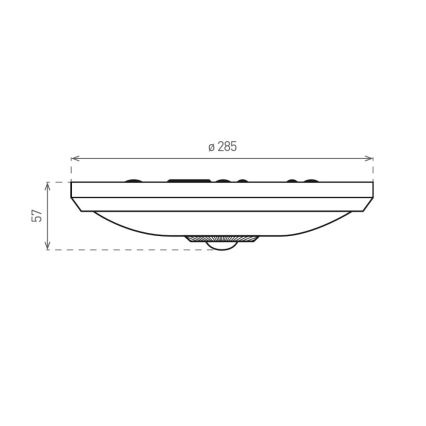 Udendørs LED loftslampe med sensor PIR LED/16W/230V IP54