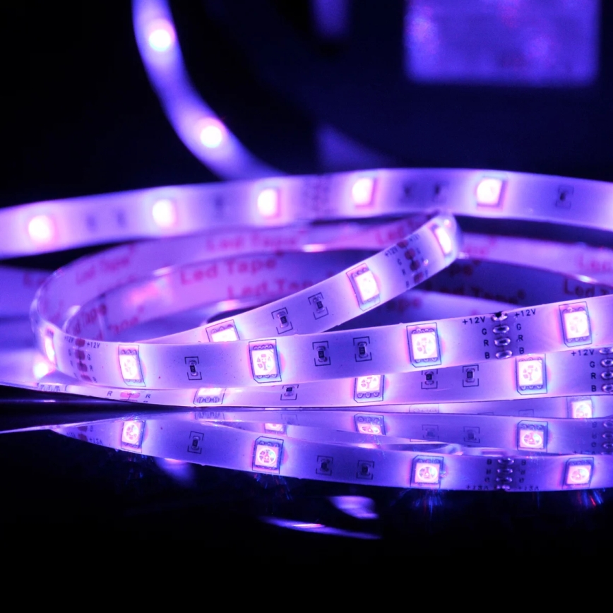 Udendørs LED lysbånd dæmpbart RGB-farver 5 m LED/14W/12V IP65