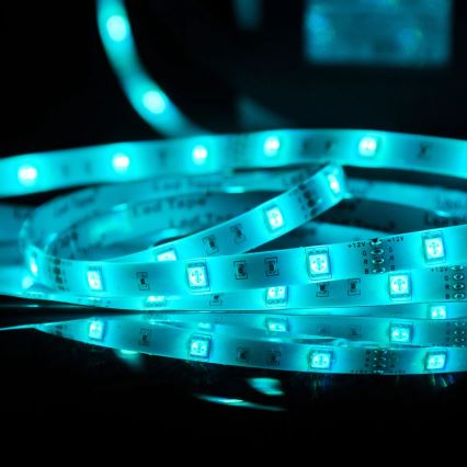 Udendørs LED lysbånd dæmpbart RGB-farver 5 m LED/14W/12V IP65