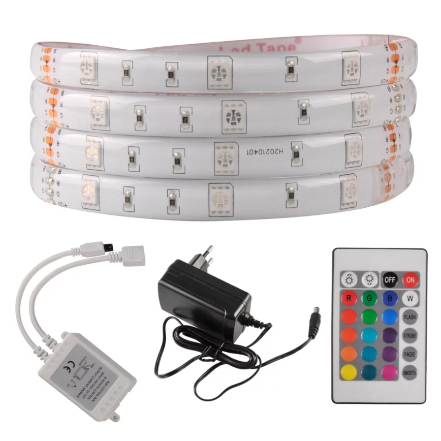 Udendørs LED lysbånd dæmpbart RGB-farver 5 m LED/14W/12V IP65