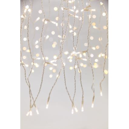 Udendørs LED lysgardin dæmpbart CURTAIN 360xLED/8,4W/230V 2x2 m IP44 varm hvid + fjernbetjening