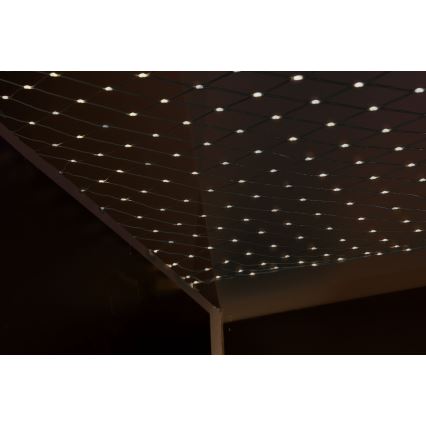 LED Udendørs lysgardin NET 240xLED/7,2W/230V 1,5x2 m IP44 varm hvid