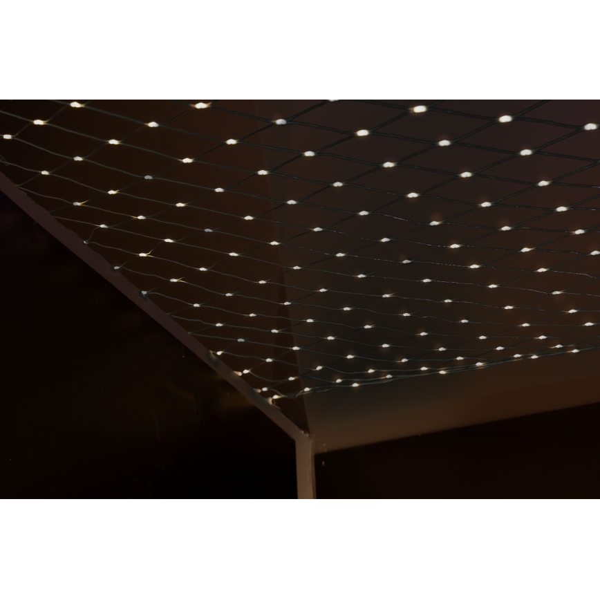 LED Udendørs lysgardin NET 240xLED/7,2W/230V 1,5x2 m IP44 varm hvid