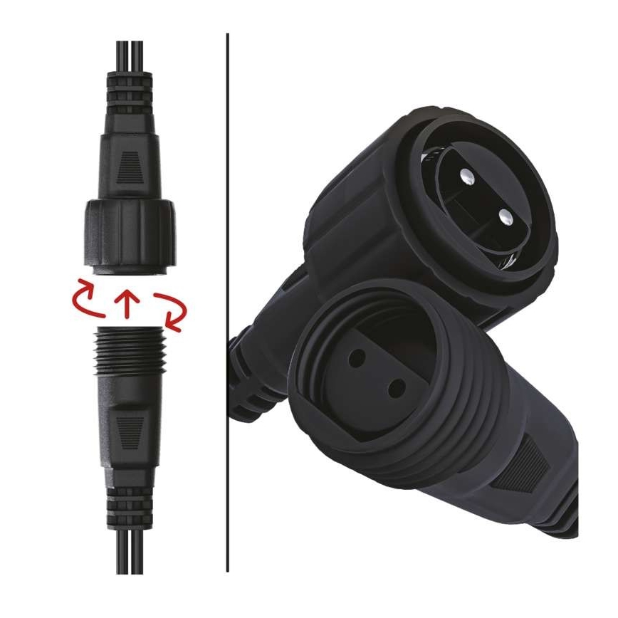 Udendørs LED lyskæde 100xLED/15 m IP44 varm hvid