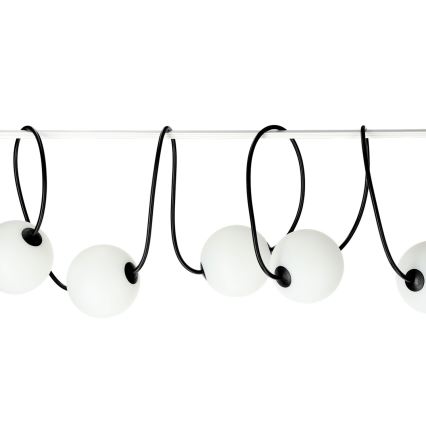 Udendørs LED lyskæde 10xLED/0,8W/230V IP67 2500K 7,7 m