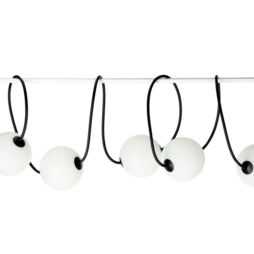 Udendørs LED lyskæde 10xLED/0,8W/230V IP67 2500K 7,7 m