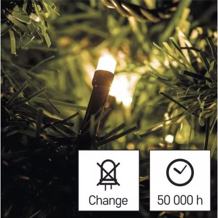 Udendørs LED lyskæde 120xLED/17 m IP44 varm hvid