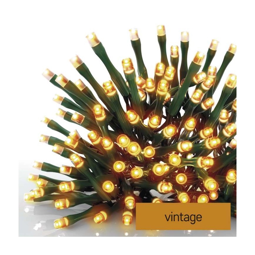 Udendørs LED lyskæde 120xLED/17 m IP44 vintage