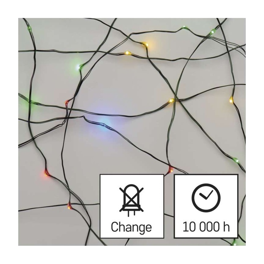 Udendørs LED lyskæde 150xLED/20 m IP44 flerfarvet