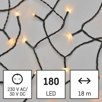 Udendørs LED lyskæde 180xLED/23 m IP44 vintage