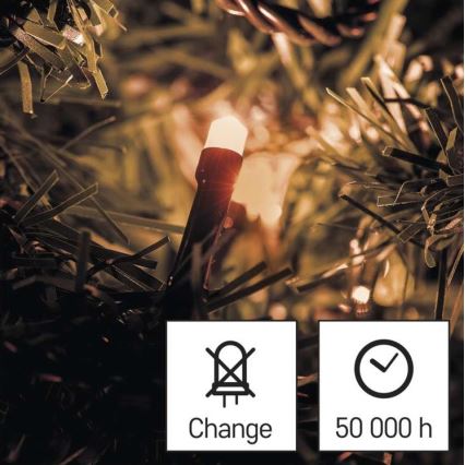 Udendørs LED lyskæde 180xLED/23 m IP44 vintage