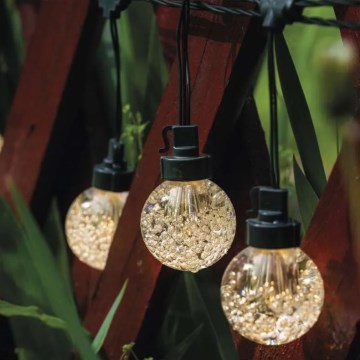 Udendørs LED lyskæde 20xLED/12,6m IP44 varm hvid