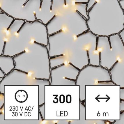 Udendørs LED lyskæde 300xLED/11 m IP44 varm hvid