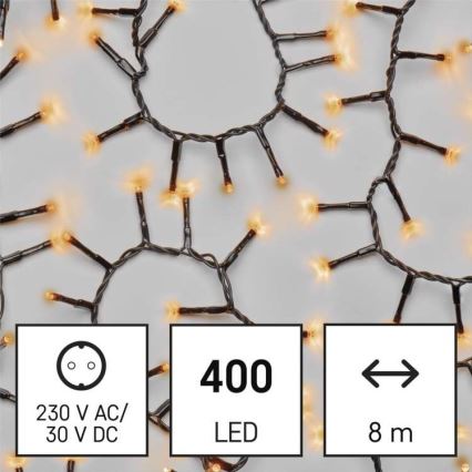 Udendørs LED lyskæde 400xLED/13 m IP44 vintage