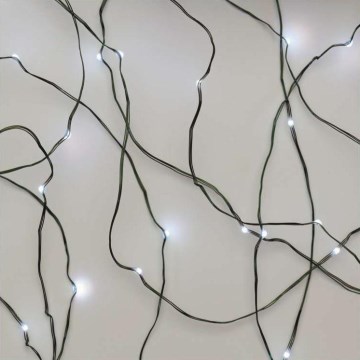 Udendørs LED lyskæde 40xLED/2 funktioner 9 m IP44 kold hvid