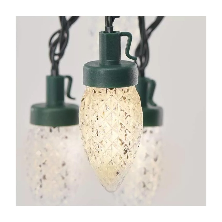 Udendørs LED lyskæde 50xLED/8 funktioner 14,8 m IP44 varmt hvidt lys