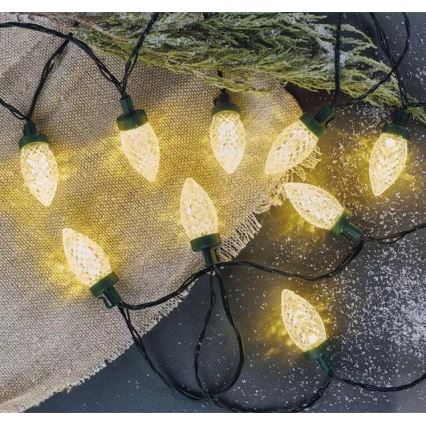 Udendørs LED lyskæde 50xLED/8 funktioner 14,8 m IP44 varmt hvidt lys