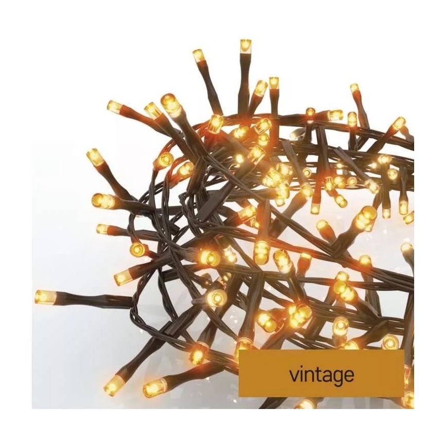 Udendørs LED lyskæde 600xLED/17 m IP44 vintage