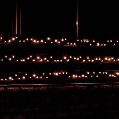 Udendørs LED lyskæde 70 m 1000xLED/230V varm hvid IP44