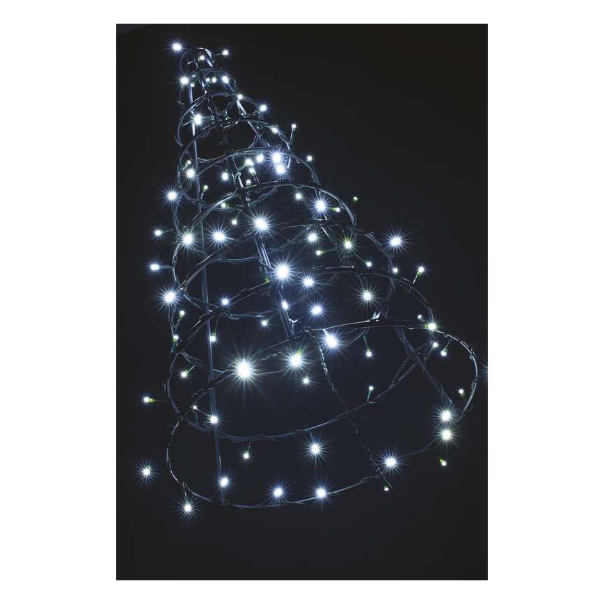 Udendørs LED lyskæde CHAIN 40xLED 9 m IP44 kold hvid