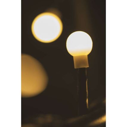 Udendørs LED lyskæde CHAIN 80xLED 13 m IP44 varm hvid