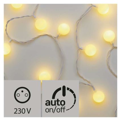 Udendørs LED lyskæde CHERRY 40xLED 9 m IP44 varm hvid