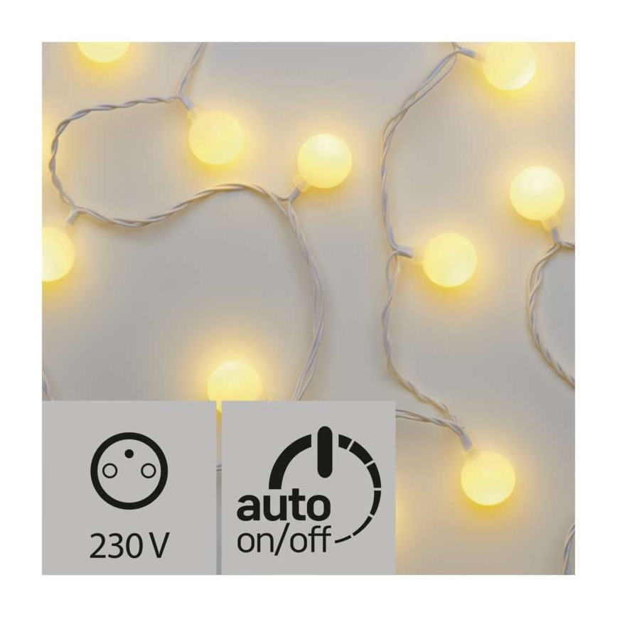 Udendørs LED lyskæde CHERRY 40xLED 9 m IP44 varm hvid