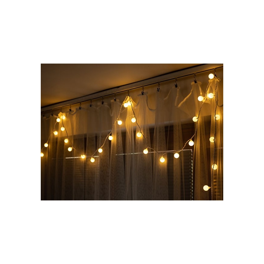 Udendørs LED lyskæde CHERRY 40xLED 9 m IP44 varm hvid