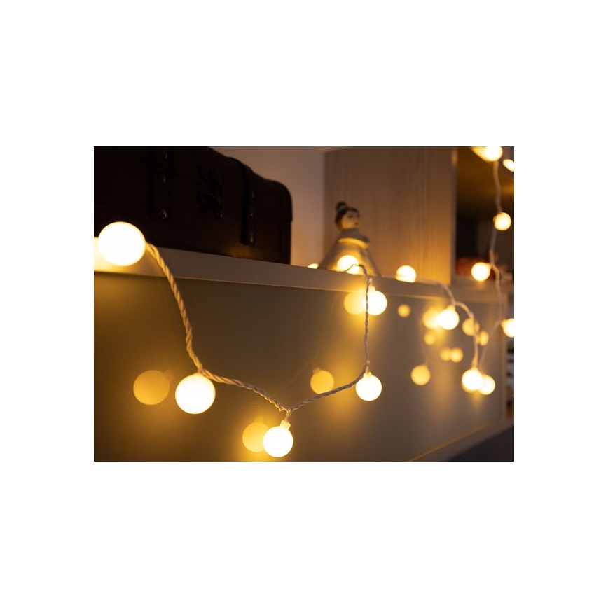 Udendørs LED lyskæde CHERRY 40xLED 9 m IP44 varm hvid