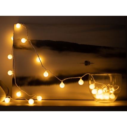 Udendørs LED lyskæde CHERRY 40xLED 9 m IP44 varm hvid