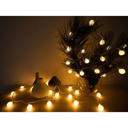 Udendørs LED lyskæde CHERRY 40xLED 9 m IP44 varm hvid