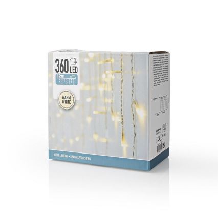Udendørs LED lyskæde gardin 360xLED/230V IP44
